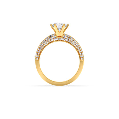 Round-Cut Diamond Engagement Ring