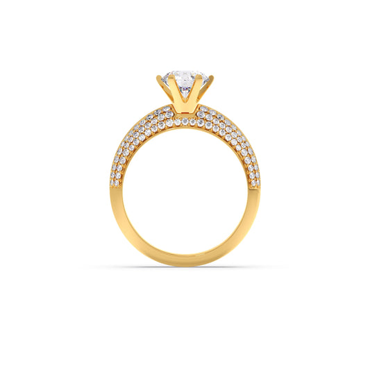 Round-Cut Diamond Engagement Ring