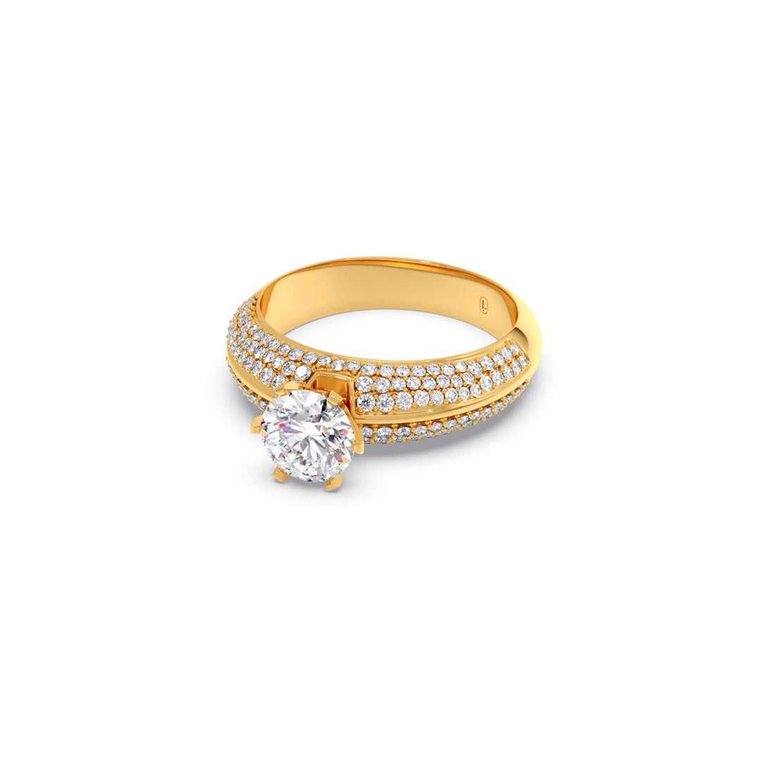 Round-Cut Diamond Engagement Ring