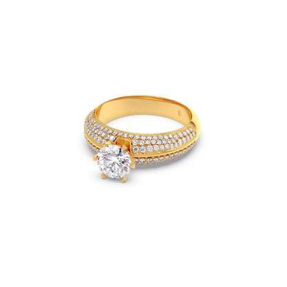 Round-Cut Diamond Engagement Ring