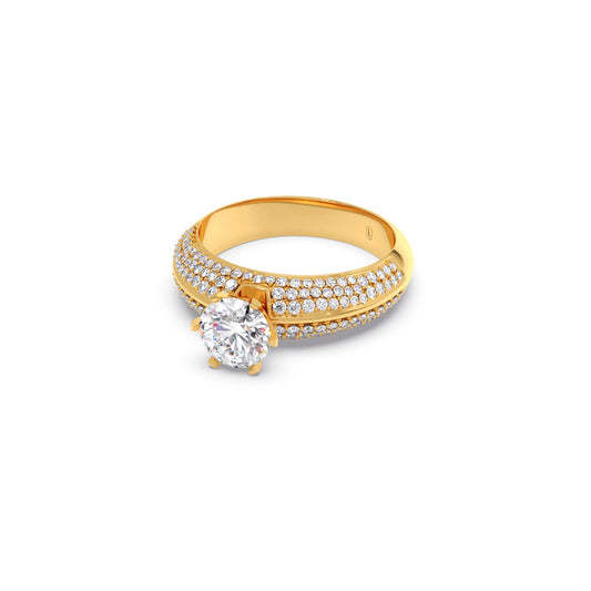 Round-Cut Diamond Engagement Ring
