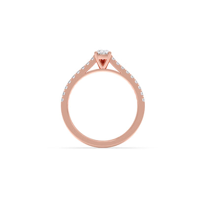 Pear Solitaire with Diamond Accents