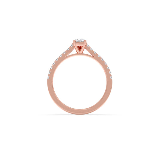 Pear Solitaire with Diamond Accents