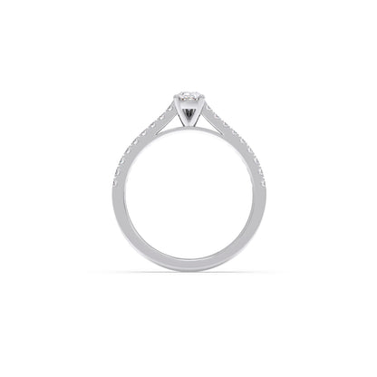 Pear Solitaire with Diamond Accents