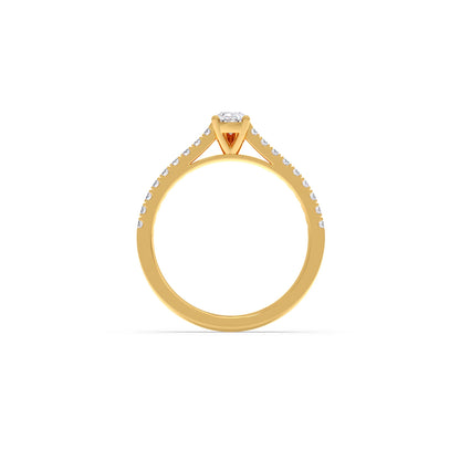 Pear Solitaire with Diamond Accents