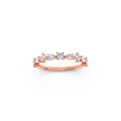 Princess & Pear Diamond Eternity Band