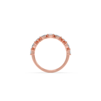 Princess & Pear Diamond Eternity Band