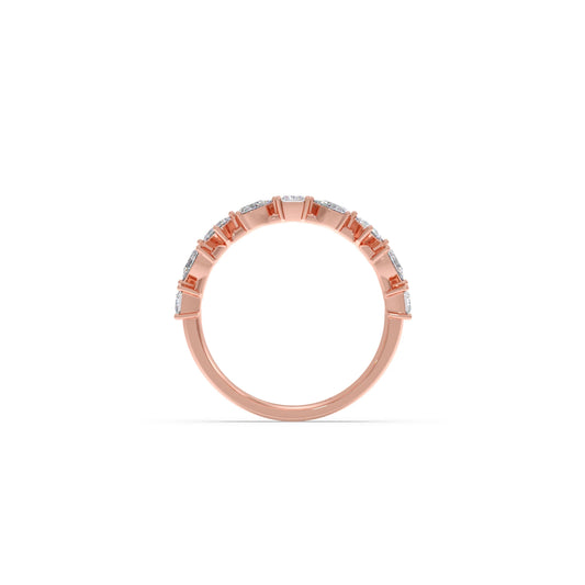 Princess & Pear Diamond Eternity Band