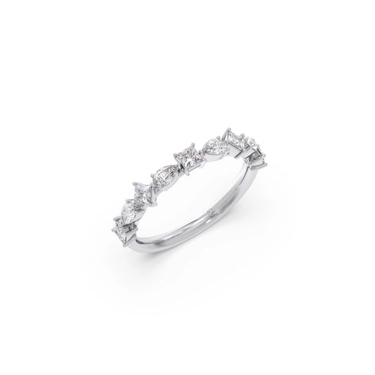 Princess & Pear Diamond Eternity Band