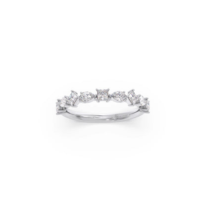 Princess & Pear Diamond Eternity Band