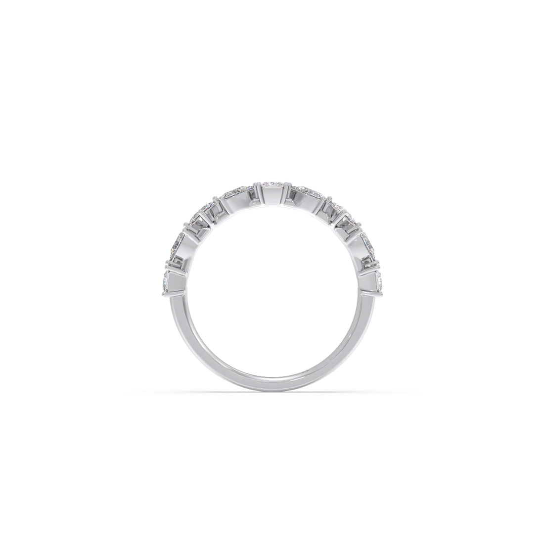 Princess & Pear Diamond Eternity Band