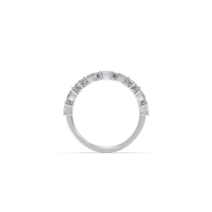 Princess & Pear Diamond Eternity Band