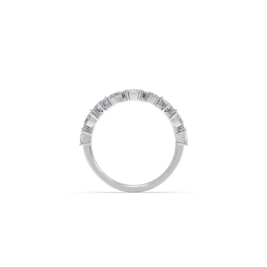 Princess & Pear Diamond Eternity Band