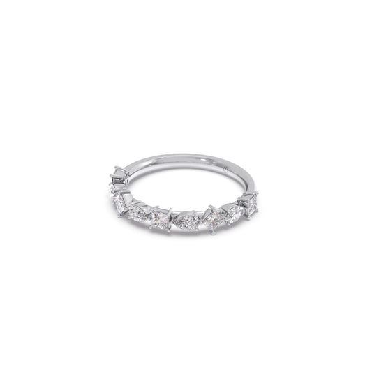 Princess & Pear Diamond Eternity Band