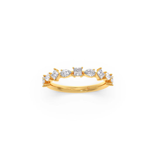 Princess & Pear Diamond Eternity Band