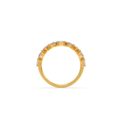 Princess & Pear Diamond Eternity Band