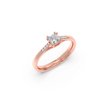 4 Prong Princess Cut Solitaire Ring
