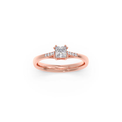 4 Prong Princess Cut Solitaire Ring