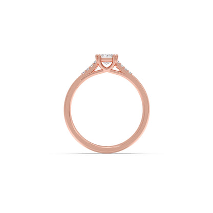 4 Prong Princess Cut Solitaire Ring