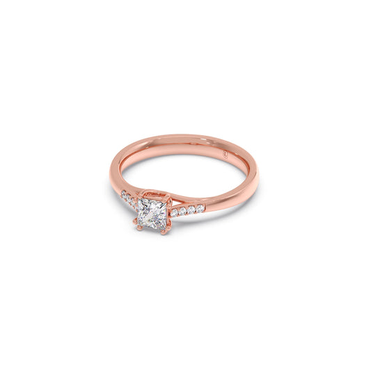 4 Prong Princess Cut Solitaire Ring