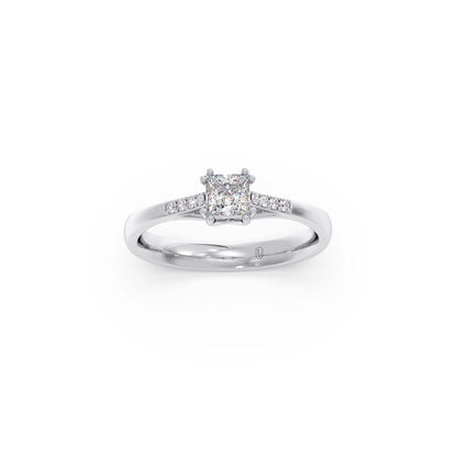 4 Prong Princess Cut Solitaire Ring