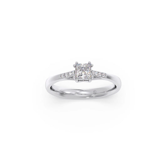 4 Prong Princess Cut Solitaire Ring