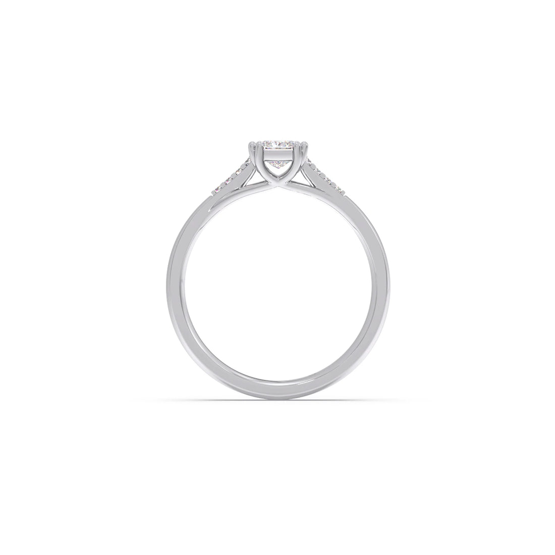 4 Prong Princess Cut Solitaire Ring