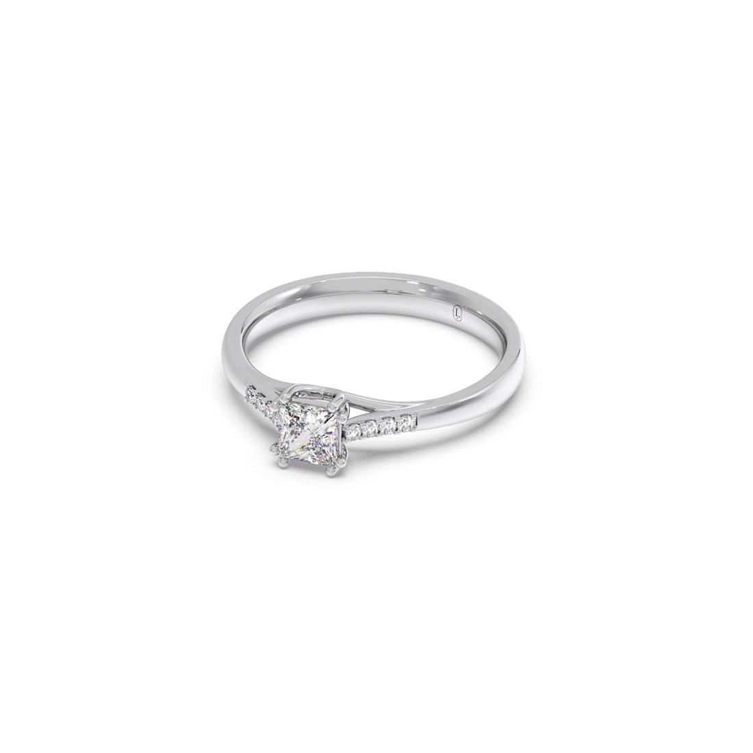 4 Prong Princess Cut Solitaire Ring