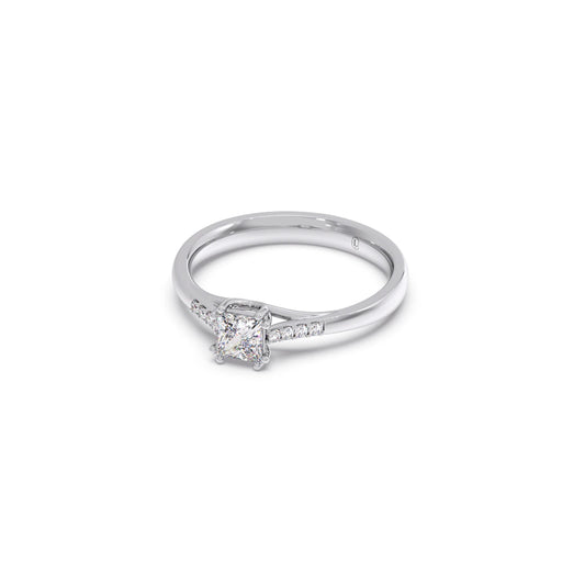 4 Prong Princess Cut Solitaire Ring