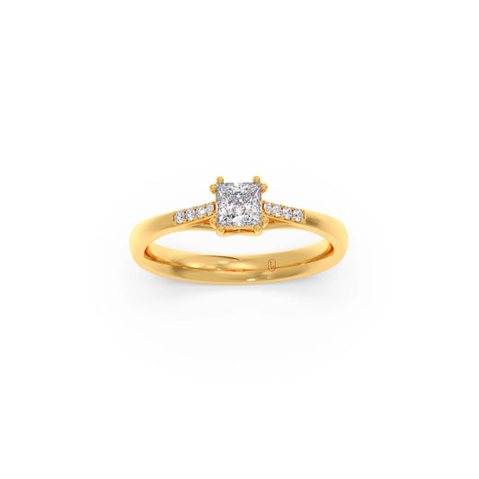 4 Prong Princess Cut Solitaire Ring