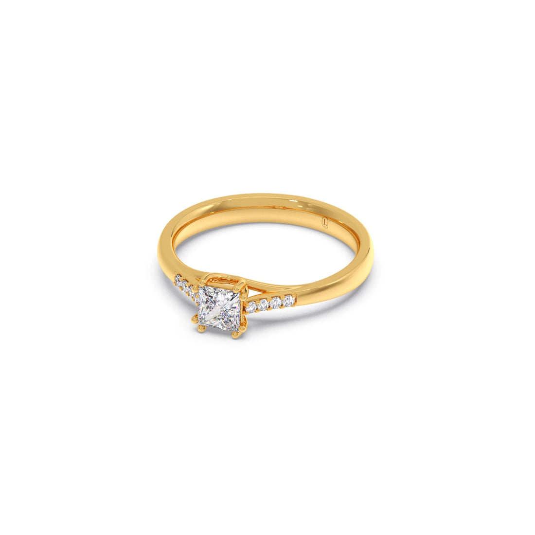 4 Prong Princess Cut Solitaire Ring
