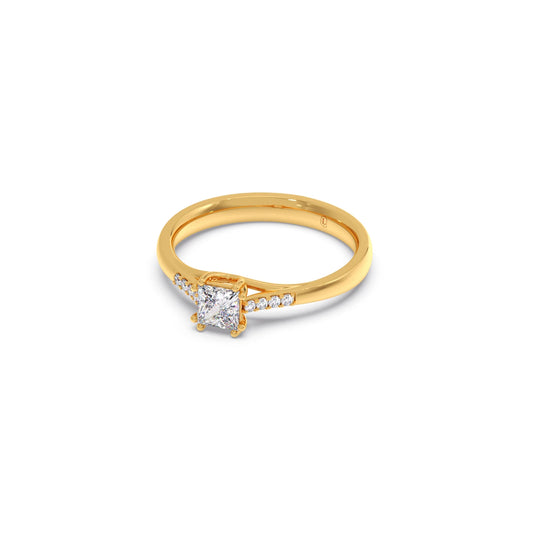 4 Prong Princess Cut Solitaire Ring