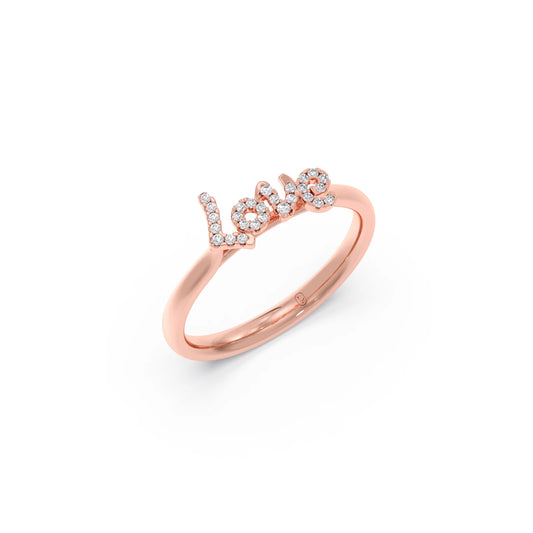 Delicate Love Diamond Ring