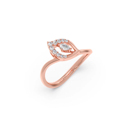 Twist Marquise-Cut Diamond Ring