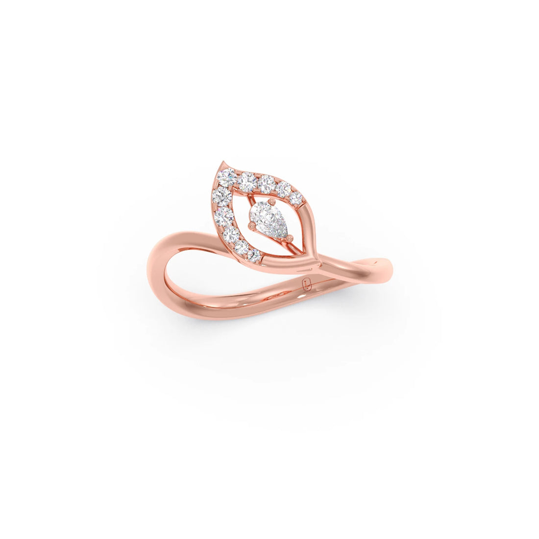 Twist Marquise-Cut Diamond Ring
