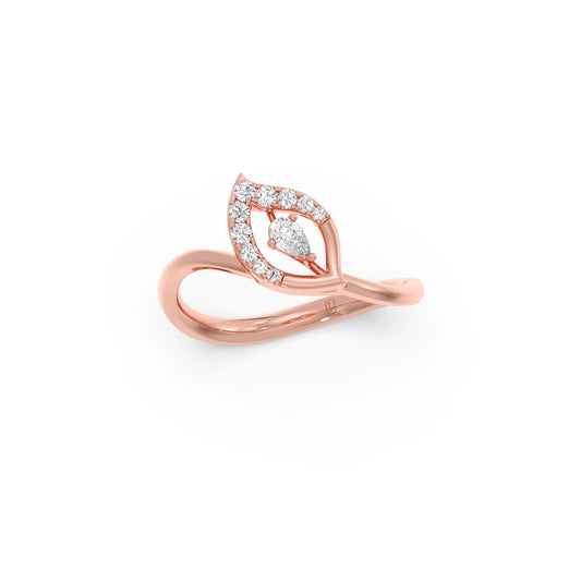 Twist Marquise-Cut Diamond Ring