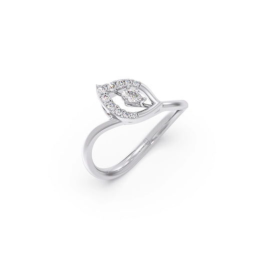 Twist Marquise-Cut Diamond Ring