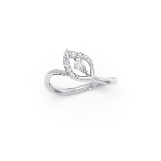 Twist Marquise-Cut Diamond Ring