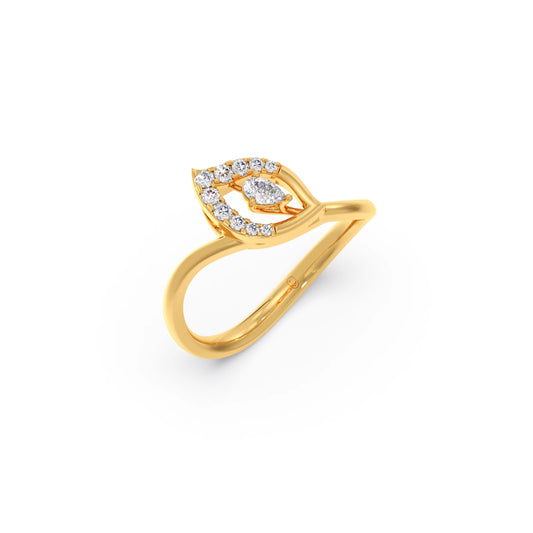 Twist Marquise-Cut Diamond Ring