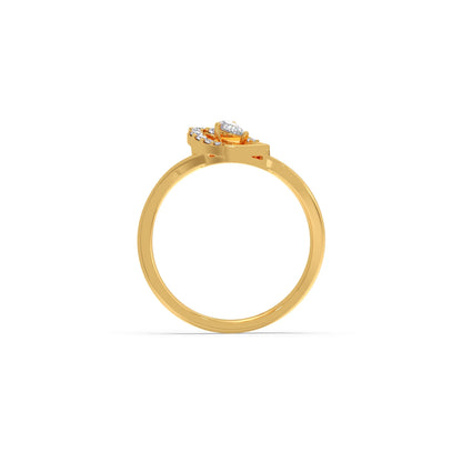 Twist Marquise-Cut Diamond Ring