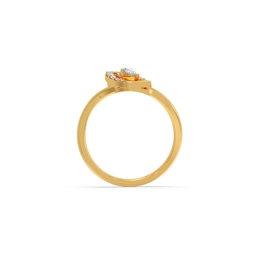 Twist Marquise-Cut Diamond Ring