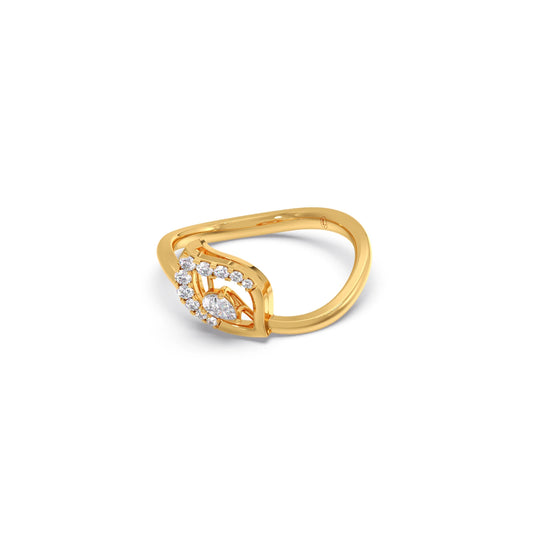 Twist Marquise-Cut Diamond Ring