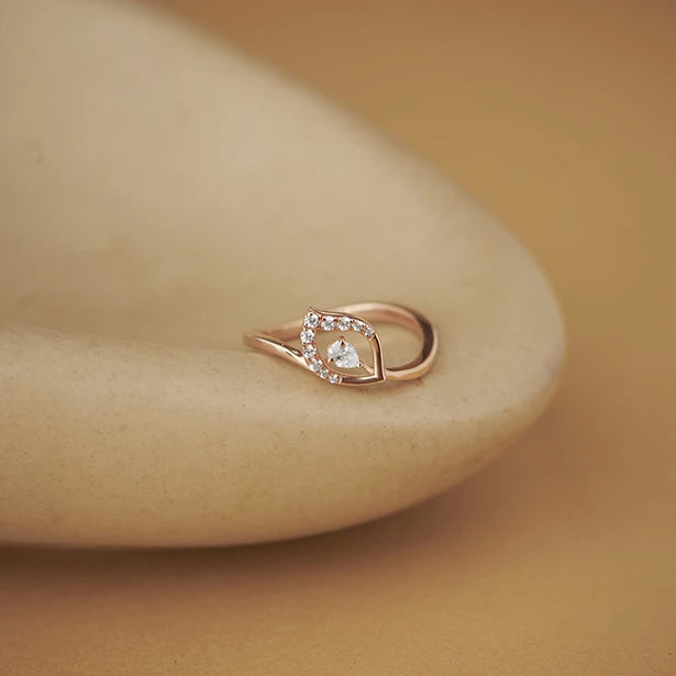 Twist Marquise-Cut Diamond Ring