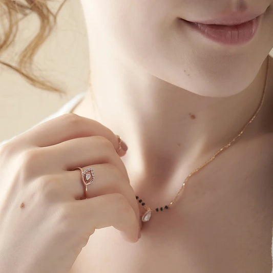 Twist Marquise-Cut Diamond Ring
