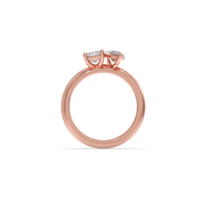 Marquise and Emerald Toi Moi Engagement Ring