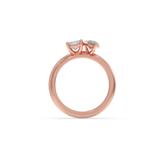 Marquise and Emerald Toi Moi Engagement Ring