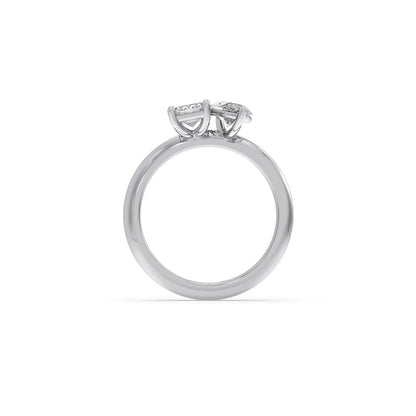 Marquise and Emerald Toi Moi Engagement Ring