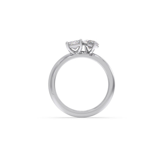 Marquise and Emerald Toi Moi Engagement Ring