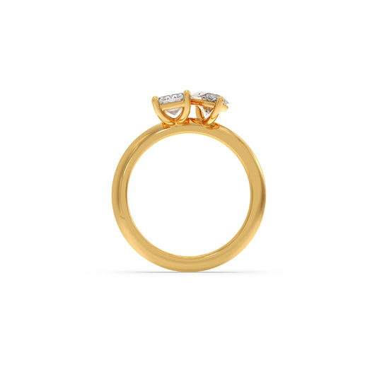 Marquise and Emerald Toi Moi Engagement Ring