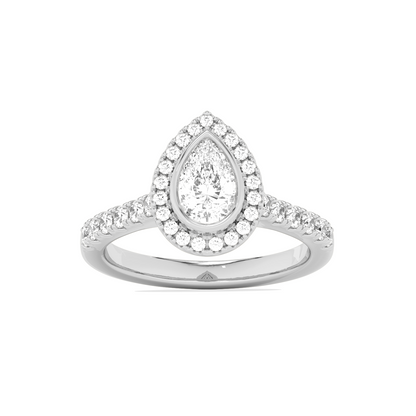 Pear Halo Engagement Ring